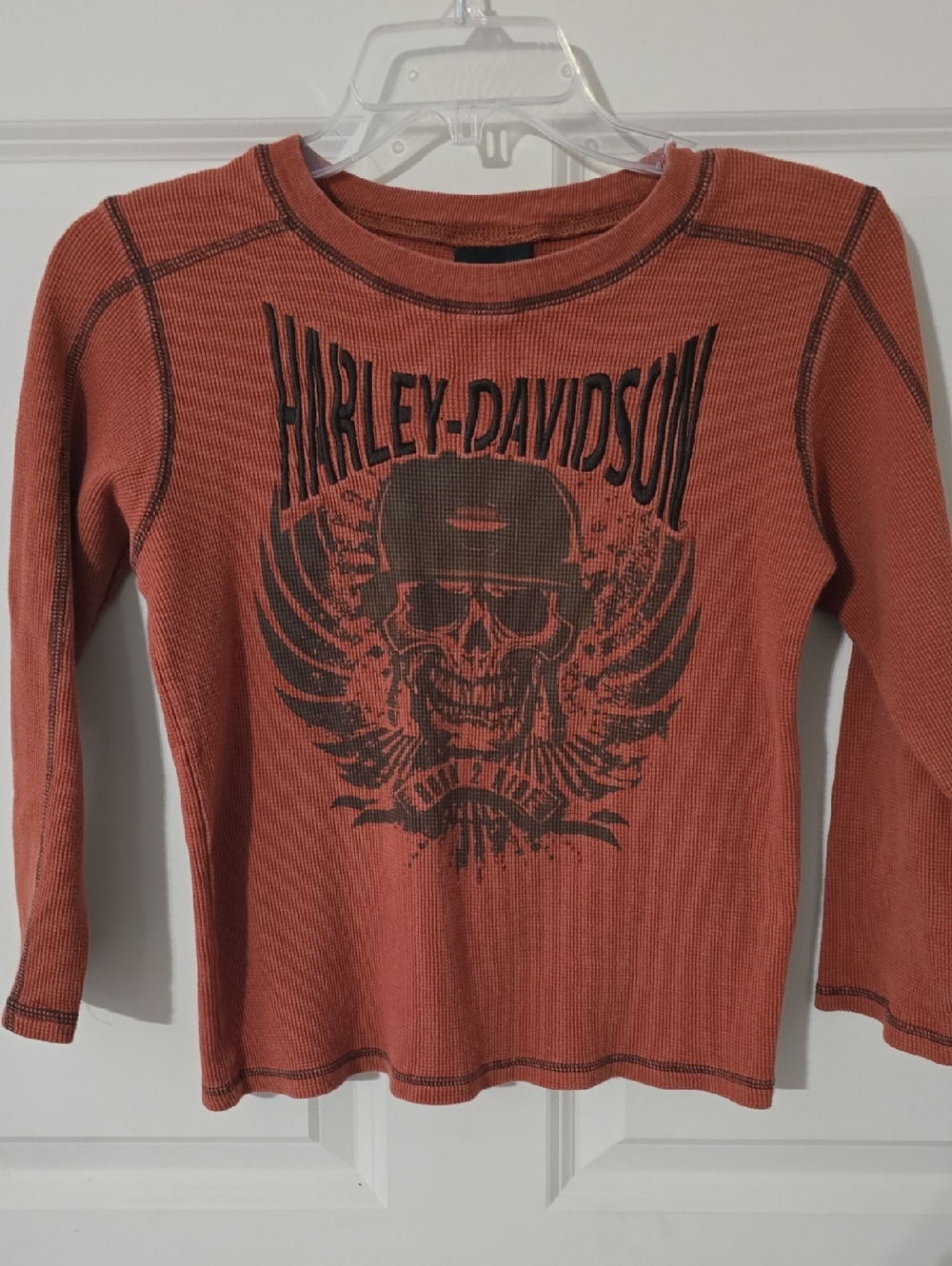 Harley-Davidson Kids Rust Long Sleeve Graphic Thermal Tee